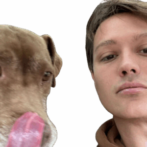 Portrait von Timo Anders mit Hund
